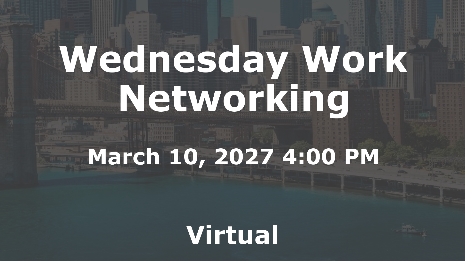 Wednesday Work Networking event image